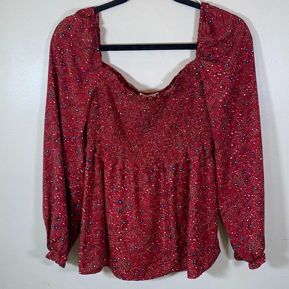 NWT Umgee Can't Get Over You Wine Red Babydoll Top - Picture 3 of 8